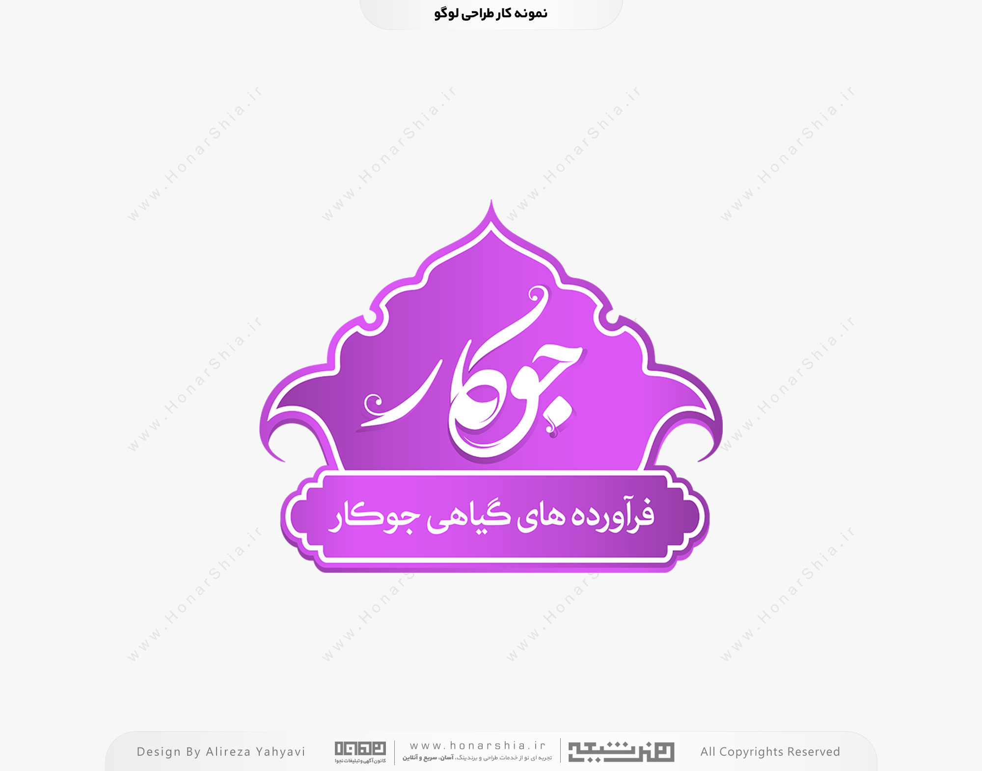 طراحی لوگوی تجاری فرآورده های گیاهی جوکار